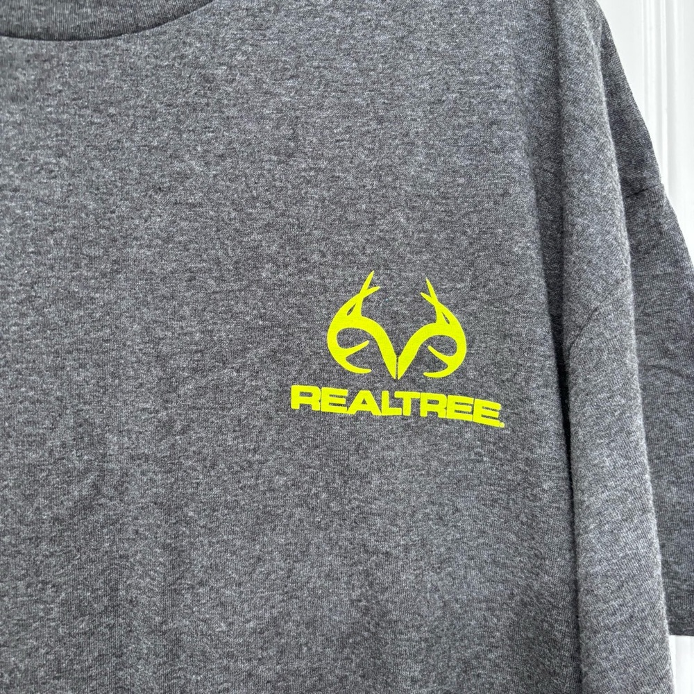 Charcoal Realtree Logo Tee | Neon Green Graphic XL - Picture 3 of 6